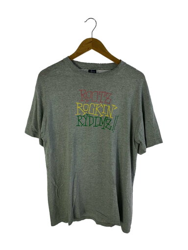 【中古】STUSSY◆半袖シャツ/L/コットン/GRY/90s/ラスタカラー/襟ダメージ【メンズウェア】 【中古】STUSSY◆半袖シャツ/L/コットン/GRY/90s/ラスタカラー/襟ダメージ【メンズウェア】