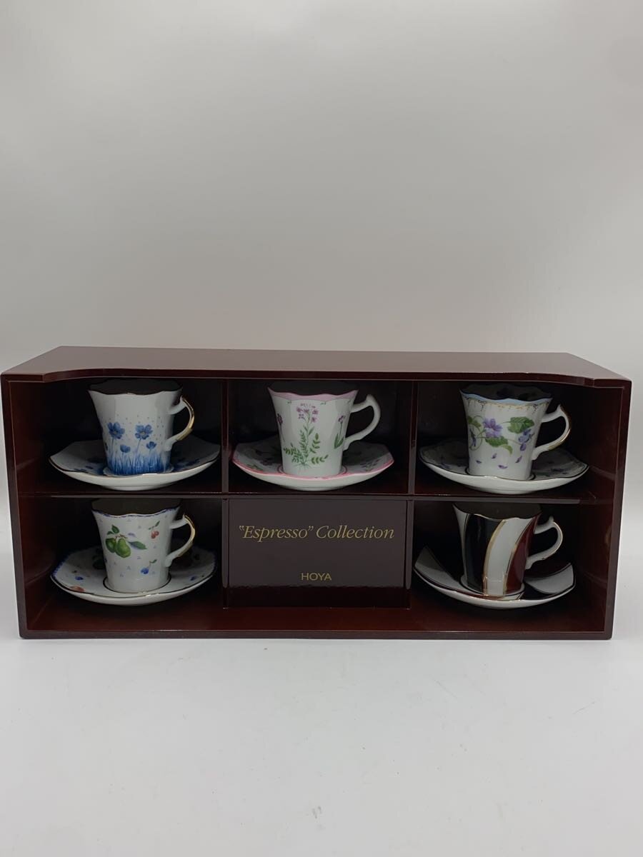 【中古】HOYA◆カップ ソーサー/5点セット【キッチン用品】