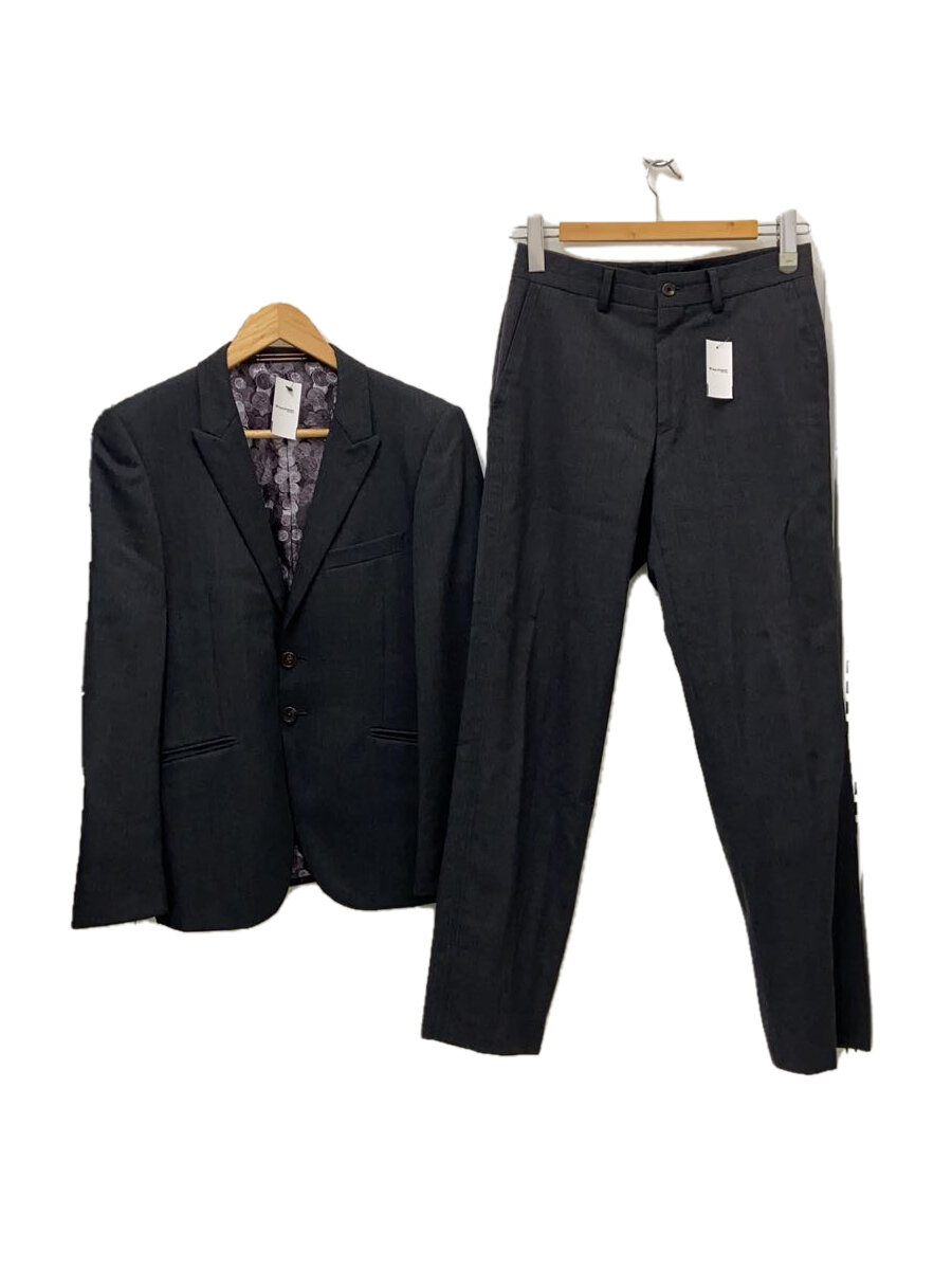 【中古】PS Paul Smith◆スーツ/S/ウール/グレー/PP-ST-51393/PP-ST-51394/総裏【メンズウェア】