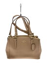 【中古】COACH◆ペブルドレザー/ハンドバッグ/レザー/BEG/F36704【バッグ】