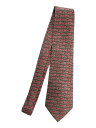 【中古】HERMES◆ネクタイ/シルク/PNK/総柄/メンズ【服飾雑貨他】