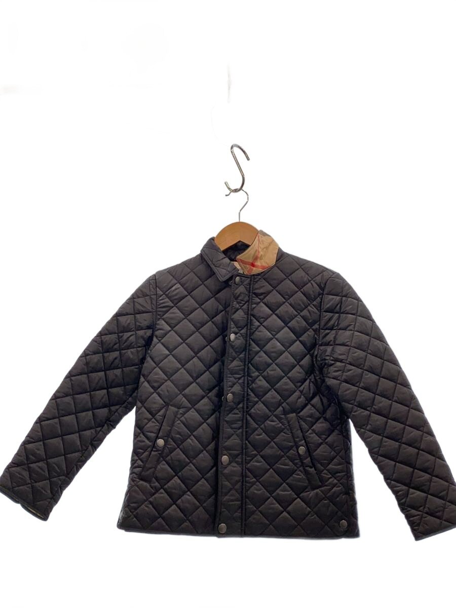 【中古】BURBERRY CHILDREN◆キルティングジャケット ノバチェック/140cm/コットン/BLK/総柄/03T-00788312【キッズ】