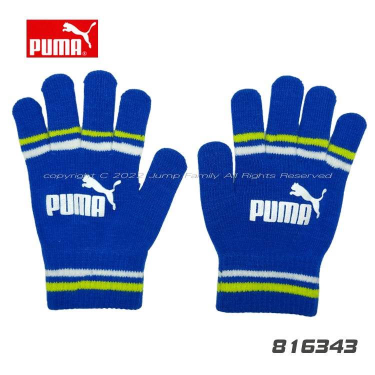 【追跡可能メール便2点まで可】 5本指 手袋 PUMA プーマ グローブ 男の子 女の子 男児 女児 小学生 高学年 中学年 子供手袋 キッズ手袋 防寒 子供 おしゃれ シンプル スポーツブランド 滑り止め付き てぶくろ Sサイズ 17cm 816343