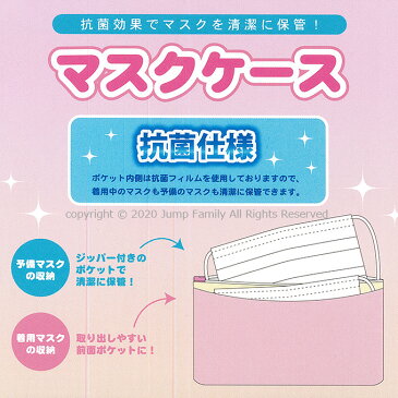 【追跡可能メール便5点まで可】 マスクケース リトルツインスターズ 2020年版 抗菌効果 収納ケース マスク入れ 持ち運び フラット 学校 通学 通勤 子供 学生 大人 キッズ 2ポケット 女の子 女児 レディース キャラクター ケイカンパニー サンリオ キキララ 512101