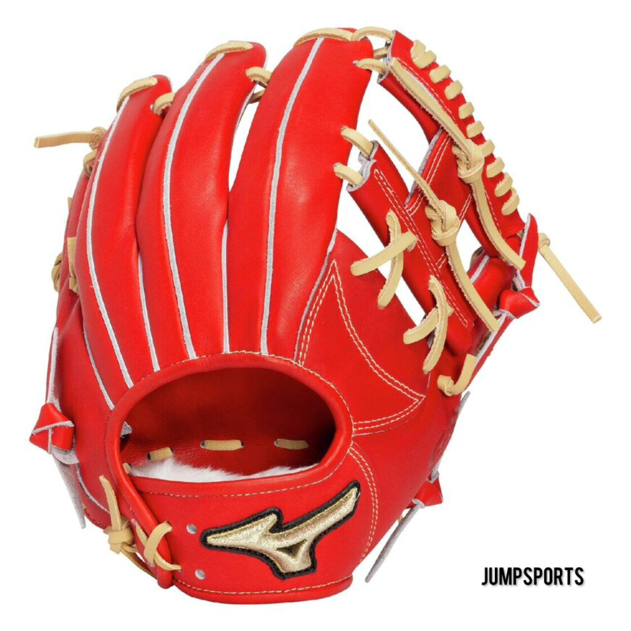 【グローバルリート】ミズノ　1AJGR34203　内野手用（坂本型）　軟式グラブ　右投げ　ラディッシュ×ブロンド　サイズ9　定価33,000円（税込）　少年野球/中学野球/高校野球/軟式/ソフトボール　Y