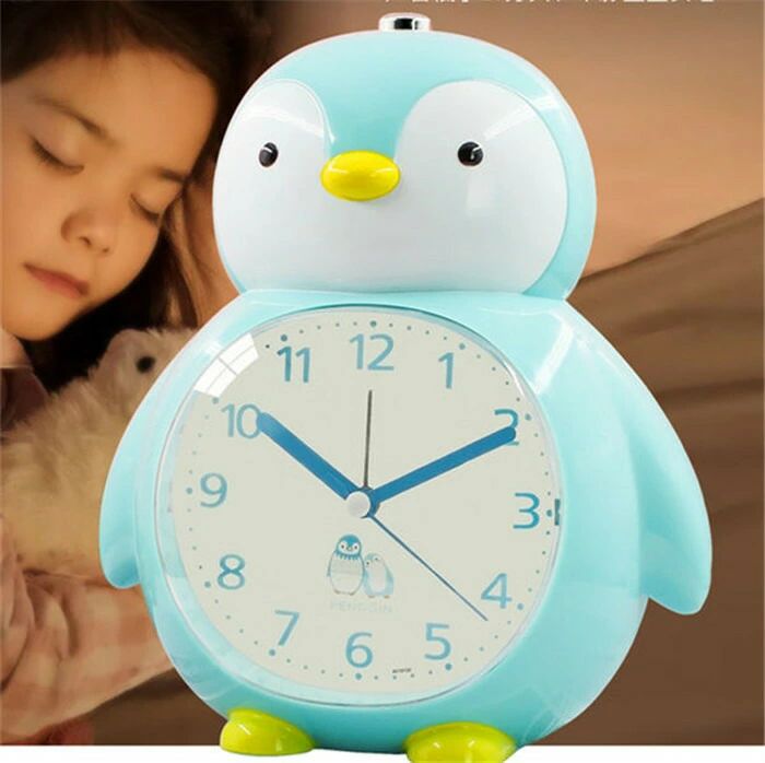 置き時計 目覚まし時計 ペンギン 静音 スタンドクロック 可愛い時計 子供部屋飾り ライト 時計 インテリア 置き掛け 雑貨 卓上 とけい クロック(3)