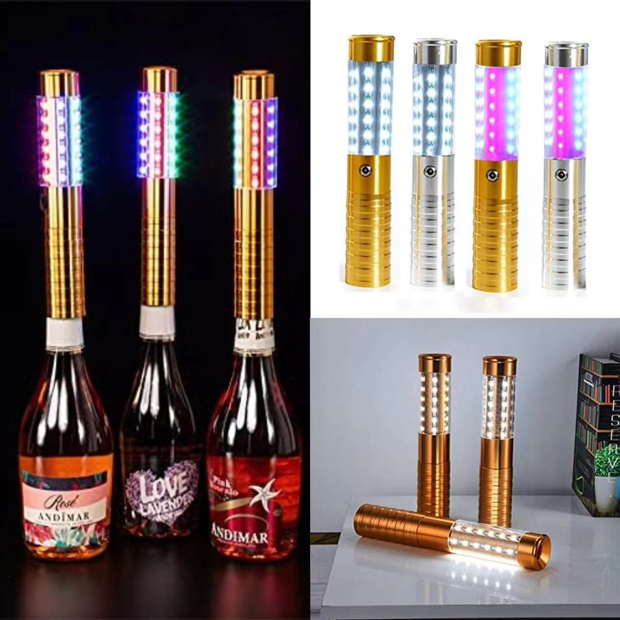 LED ストロボ バトン ライト Led ボトル サービス ライト明るい充電式 LED ライト シャンパン ボトル手..
