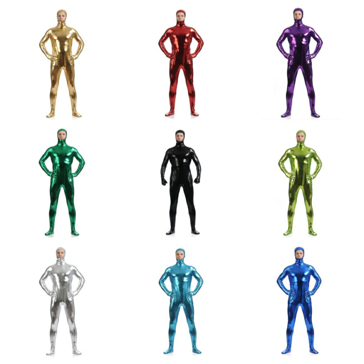 全身タイツ 顔出しゼンタイ コスプレ衣装 光沢感 セクシー コスチューム 子供/大人 ボディスーツ オー..