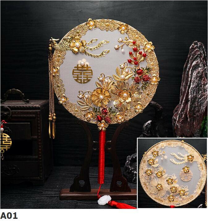 中華風舞台道具 10色 合金扇子 中国古代古典...の紹介画像2