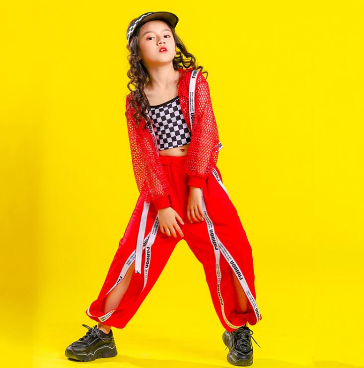 「即納」子供ダンス衣装 上下3点セット ジャズダンス ヒップホップダンス　キッズ女の子舞台ステージ演..