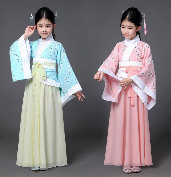 キッズ女の子レディースワンピース唐装漢服親子ペア中華服舞台服装 ステージコスプレ衣装中国古代宮廷風イベント学園祭パーティーダンス衣装写真撮影演出服古典美人服振袖引き裾唐朝貴妃服