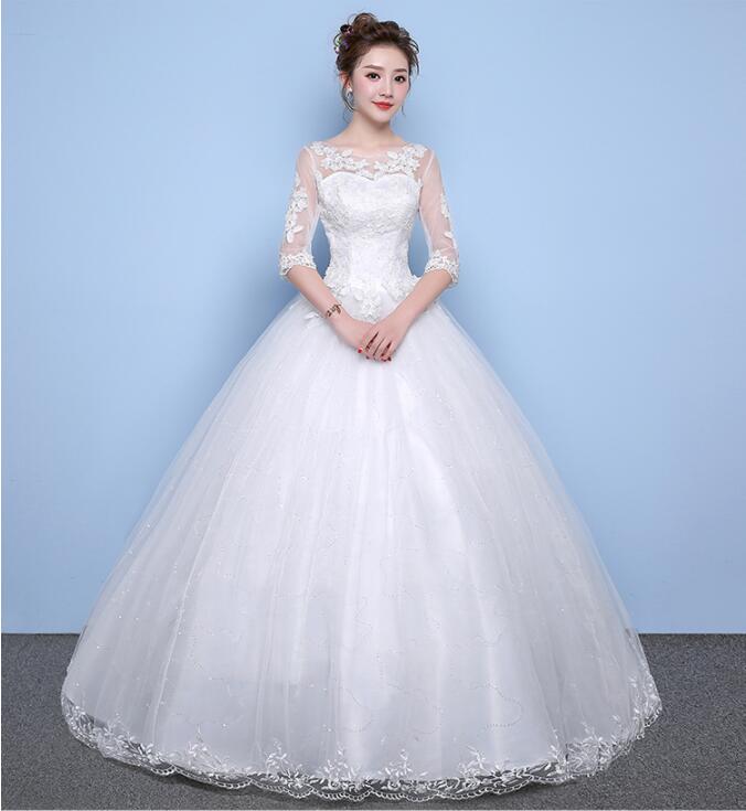 ロングウエディングドレス 縁取りレースドレス 中袖豪華花嫁結婚式披露宴二次会パーティードレス 演奏会演出ドレス 写真撮影 海旅行ドレス ペールグローブパニエドレスカバー購入可