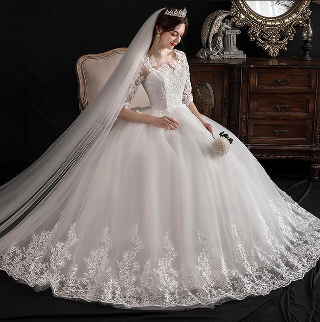 豪華なウェディングドレス 花嫁ブライド ロングドレス 【結婚式】【二次会】【パーティー】【披露宴】 エンパイアドレス フリル ドレス 謝恩会 演奏会 編み上げパニエグローブベールカバー対応可