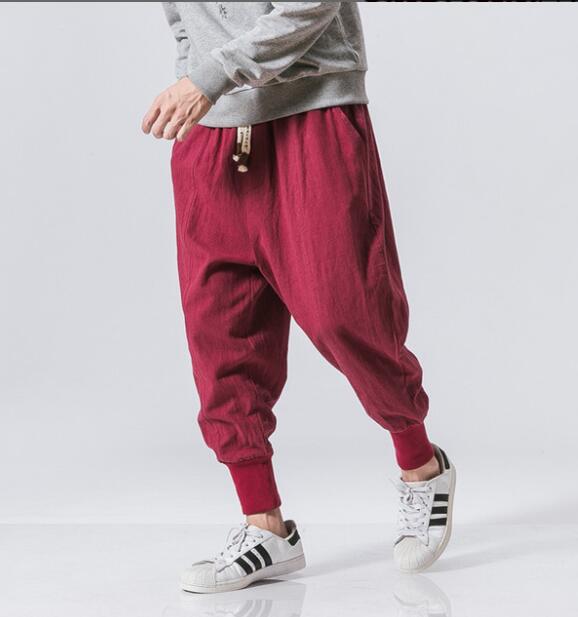 サルエルパンツ メンズ 綿麻パンツ 長ズボン ...の紹介画像3