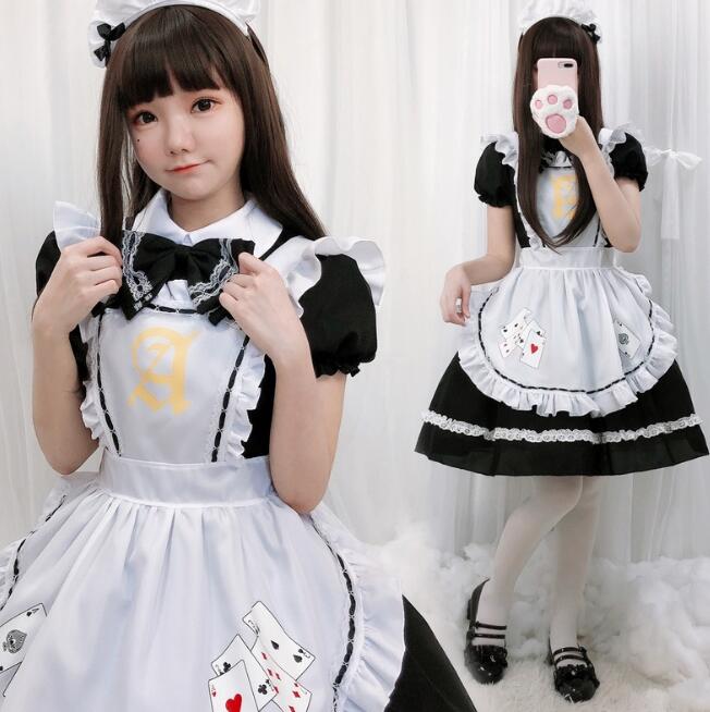 コスプレ メイド服 ゴシック ゴスロリ ロリータワンピース レディース ハロウィン コスプレ衣装 仮装 変装 半袖ワン…