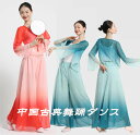 古典舞踊ダンス衣装 シフォン羽織 サルエルパンツ ガウチョパンツ セットアップ グラデーション バレエ ヨガ 民族ダンスウェア レディース 夏新作 前開き 長袖...