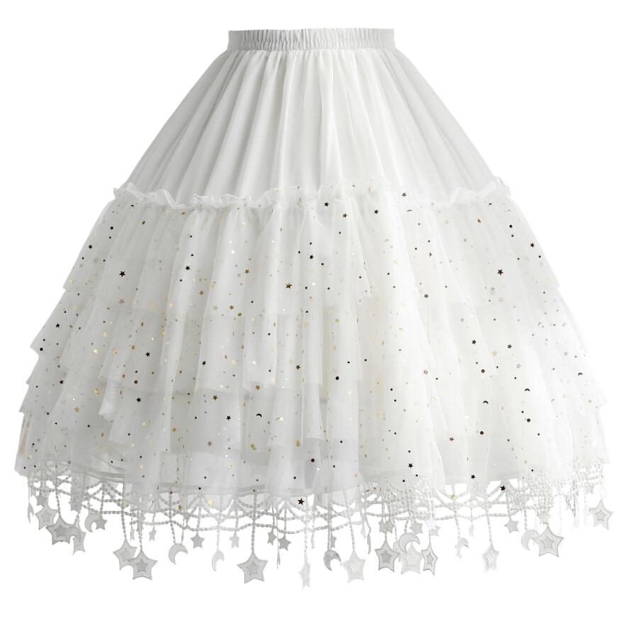 パニエ　ロリータ　ゴスロリドレス用パニエ　総丈65cm　大人用ふんわりパニエ　チ...