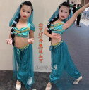 子供 アラビアン 衣装4点セット 5点セット キッズ 女児 アラジン コスチューム 女の子 アラビアン ジャスミン風 コスプレ衣装 チュチュ フリル ショート丈...