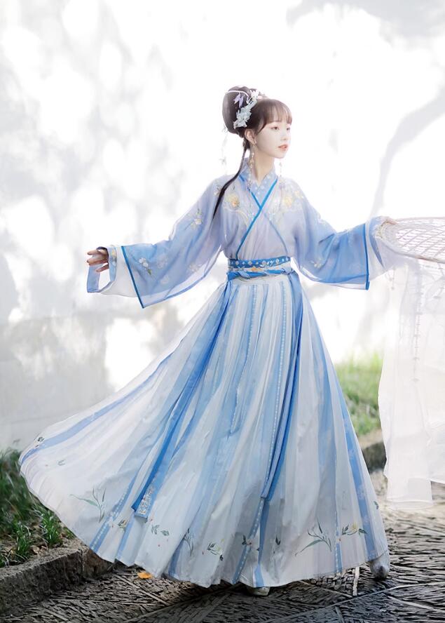 Rakuten - 豪華 漢服 唐装 中華服 チャイナ服3点セット レディース チャイナ風コスプレ衣装 中華伝統漢服 刺繍 長袖 上下セットアップ お姫様 可愛い 中華 時代劇コスチューム ハロウィン 学園祭 仮装 変装 中華風 ステージ衣装 ブルー ピンク S M L