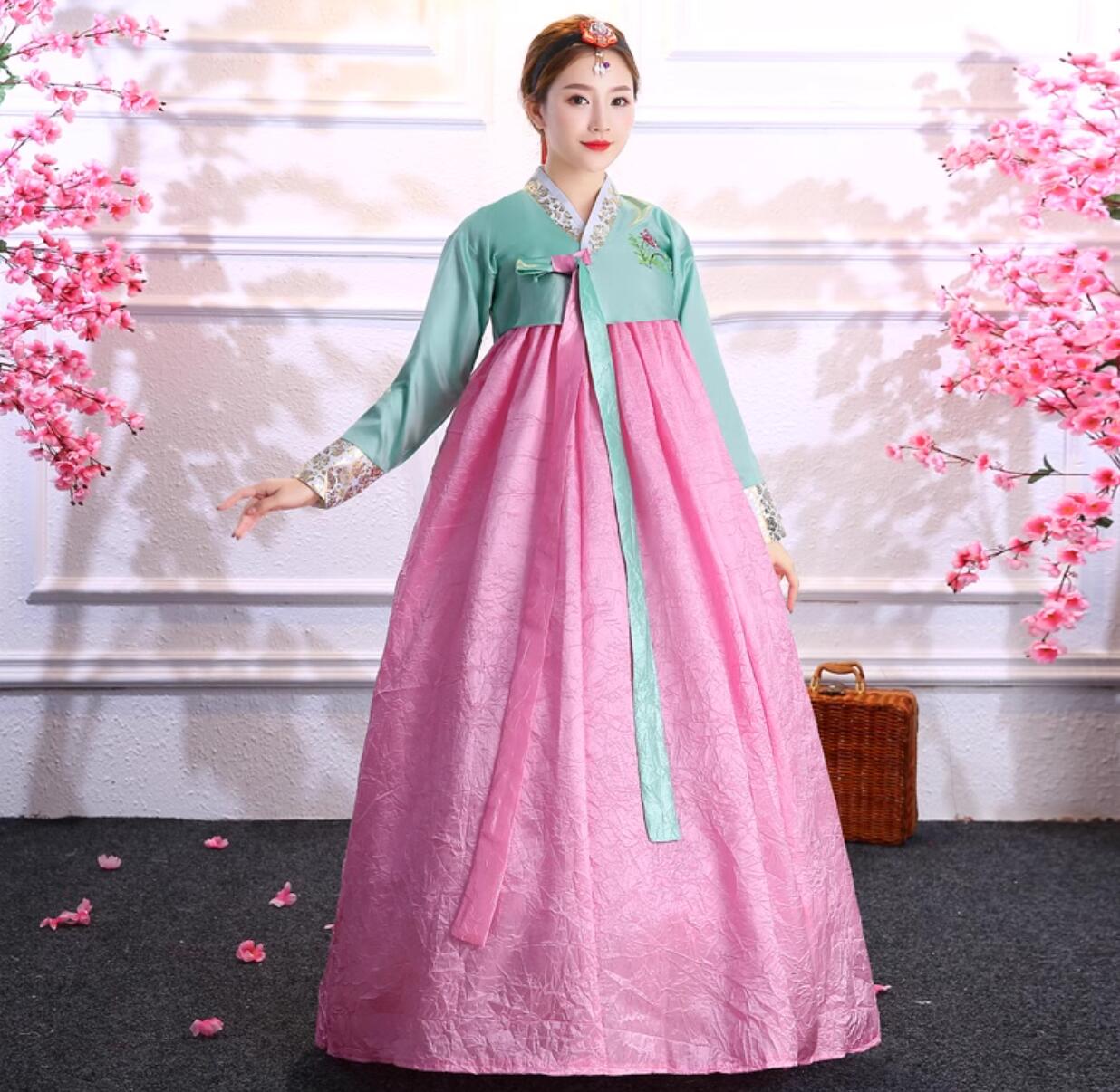 韓服 チマチョゴリ レディース 韓国古典民族ダンス衣装 韓国ファッション 韓流コス...