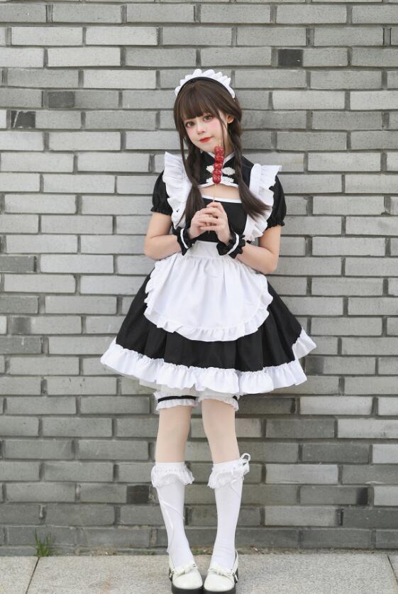 �ᥤ���� �ᥤ�ɥ��� ���꡼�� �ᥤ���� Ⱦµ ɨ�� ���硼�Ⱦ� ���ԡ��� ���꡼���� ���㥤�ʥ��顼 �곫�� ����� ���ץ��󥦥����ȥ쥹 �ϥ������� �����ץ���� ���� ���� ���� ���ե�� ��� ���� ���� ��ɱ�� COSPLAY 5�����å� ���� S M L XL 2XL 3XL 4XL 5XL