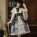 お姫系ロリータ服 ゴスロリ ロリータファッション 姫袖 立ち