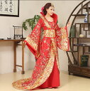中華コスプレ衣装 ハロウィン衣装 華流 時代劇 コスチューム 女性 大人 華やか 漢服 唐時代 宮廷 皇后 貴妃 仮装 変装 古代 ウエディングドレス トレーン 引き裾 チャイナドレス チャイナ衣装 中華舞台衣裳 ステージ衣裳 COSPLAY レッド 赤 ゴージャス 赤 黄