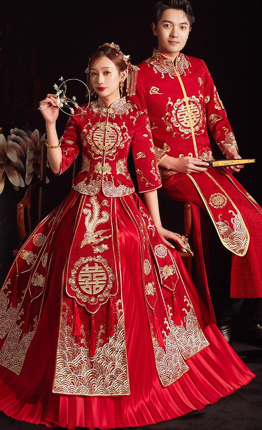 中華古典ウェディングドレス 中国古代服装 新郎...の紹介画像2