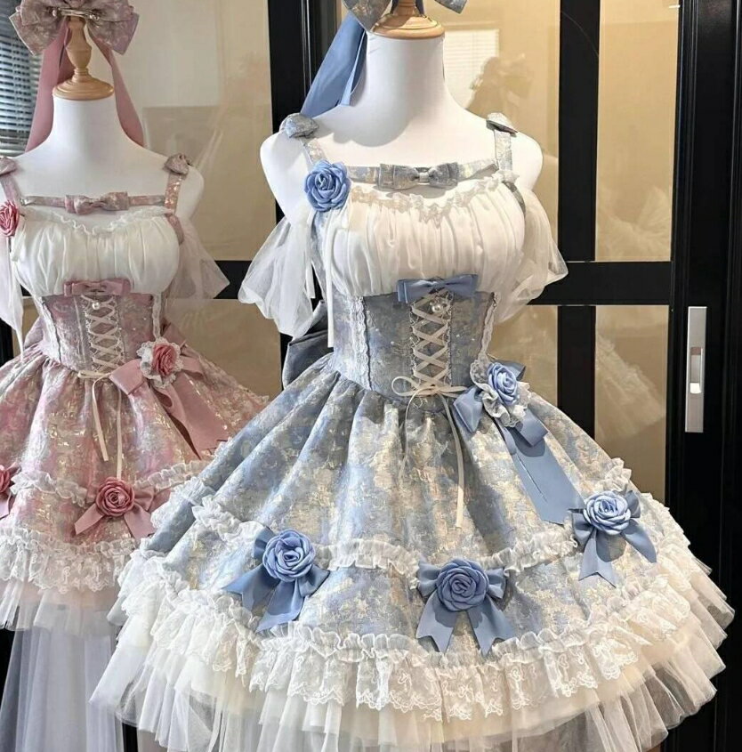 楽天市場】ロリータ ワンピース(カラーブルー)(ワンピース 楽天市場】ロリータ ワンピース(カラーブルー)(ワンピース