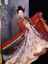 中国古代服装 華やか5点セット レディース 唐朝宮廷 お姫様 貴妃 皇后 全身コスチューム 振袖の羽織付き ストール付き エスニック 花柄プリント 中華古代古典 漢服ドレス 中華衣裳 チャイナ服 華流 舞台 ステージ 古典吹奏 演奏 演目 仕女 ダンス 衣裳 赤 ベージュ ブルー