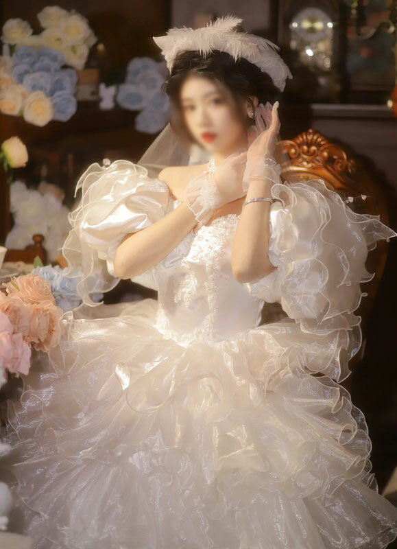 ロング ウエディングドレス カラーウエディング...の紹介画像2