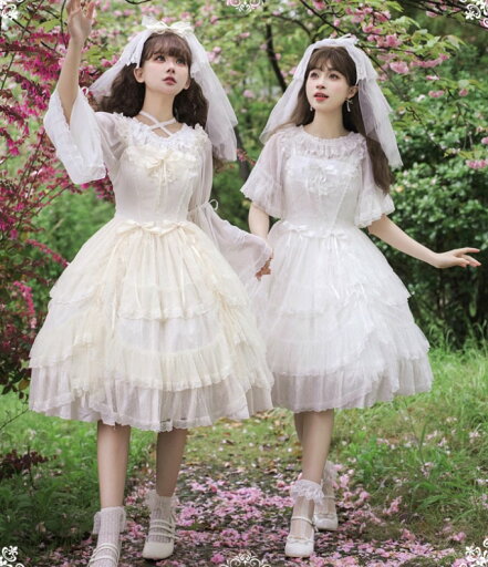 ロリータ ワンピース ミドル丈 ミモレ丈 ジャンパースカート 大人 お姫様 レース フリル ロリータ ドレス ティアードスカート 可愛い ロリータ服 レディース 春夏 LOLITA DRESS ゴスロリ&ロリータファッション プリンセスコスチューム ブラウス パニエ追加可 白 ブルー ロリータ ワンピース ミドル丈 ミモレ丈 ジャンパースカート 大人 お姫様 レース フリル ロリータ ドレス ティアードスカート 可愛い ロリータ服 レディース 春夏 LOLITA DRESS ゴスロリ&ロリータファッション プリンセスコスチューム ブラウス パニエ追加可 白 ブルー