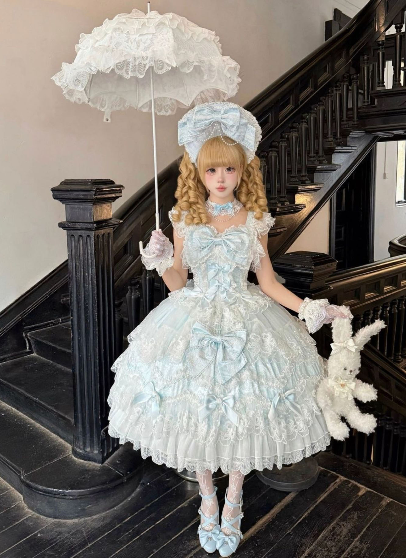 ミドル丈 Aライン ロリータ ドレス レディース 大人 ゴスロリ＆ロリータ服 ジャン...