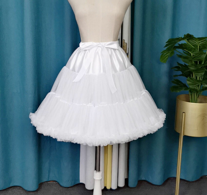 パニエ チュチュスカート ボリューム フリルいっぱい ミニ ショート丈 膝丈45cm 55...