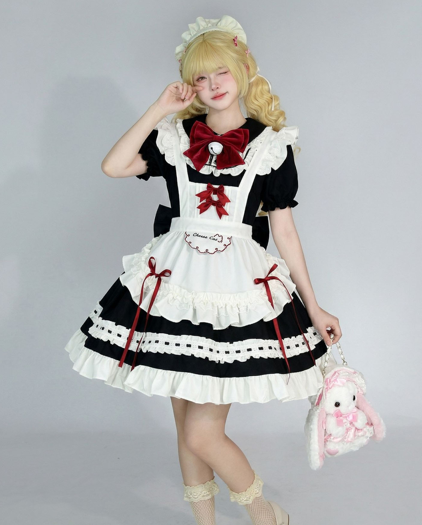 Rakuten - 黒白 可愛い メイド服 半袖 ショート丈 Aライン ロリータ ワンピース 裾フリル バックリボン 萌え萌え ロリータ メイドコス 喫茶店 カッフェ lolita 甘ロリー メイド エプロンドレス 大きいリボン レディース 大人 女装 アニメ ゲーム コスプレ S M L XL 2XL 3XL 4XL 5XL