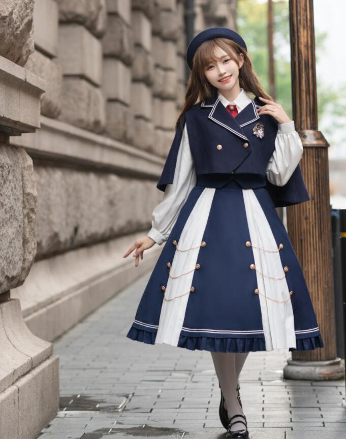発売モデル 海軍風コスプレ高校制服 女子 セーラージャケット セーラー