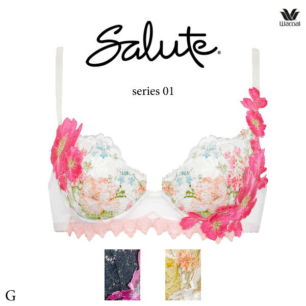 【送料無料】20%OFF ワコール サルート 01G ブラジャー BTJ401 3/4カップワイヤー (P-upタイプ) Gカップ