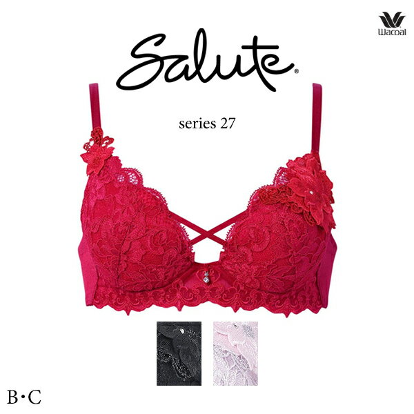 ワコール サルート 27G ブラジャー BTJ427 3/4カップワイヤー (VIVA LINEブラ) B・Cカップ(4.0)