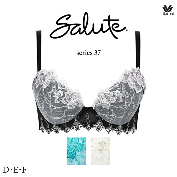 乐天商城 - ワコール サルート BTJ737 37G ブラジャー 3/4カップワイヤー (Real Up Bra) D・E・Fカップ