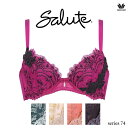 30 OFF ワコール サルート 74G ブラジャー BTJ474 3/4カップワイヤー【Real Up Bra】(リアルアップブラ) DEFカップ