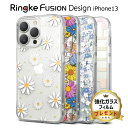 【SALE 最大30 OFF 強化ガラスフィルム付】Ringke iPhone13 iPhone13 Pro ケース 花柄 クリア 小花柄 パステルカラー iphone13promax iPhone13 mini ケース 耐衝撃 ストラップホール オシャレ かわいい インスタ フラワー 柄 Fusion Design