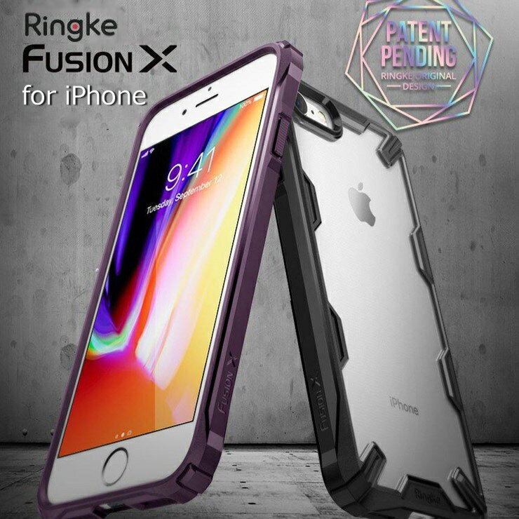 Ringke iPhone XS ケース 耐衝撃 iphone XR ケース クリア iPhone XS MAX ケース 米軍 規格 ワイヤレス充電 対応 かっこいい iphone x スマホケース ストラップホール ハイブリッド [Fusion X]