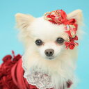 お正月飾り NLB-002 新春バレッタボン りぼん 犬用 猫用 レッド ブルー 簡単装着 キャンナナ