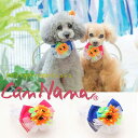 きゃんナナ 犬 猫 シュシュ 【きゃんナナ】ビビットカラーひまわりシュシュ SS-Lサイズ　キャンナナ CANNANA 数量限定 ピンク ブルー お花　リボン　犬のアクセサリー しゅしゅ 小型犬 中型犬 柴犬 プードル ダックス マルチーズ チワワ キャバリア 　【クーポン配布中】