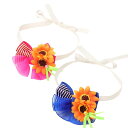 犬 猫 チョーカー きゃんナナ NCH-112 ひまわりボーダーリボン・ネックチョーカー(結ぶタイプ) キャンナナ CANNANA ちょーかー 数量限定 ギフト...