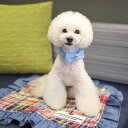 犬のマット ドッグカフェ ルルドール キャンプパッチワークマット ピンク ブルー LULUDOLL