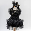 犬服 ドレス ルルドール 犬服 -Precious- シャノワールドレス 3S,SS,S,Mサイズ BLACK ブラック 黒 LULUDOLL 可愛い ワンピ チワワ 小型犬 【クーポン配布中】