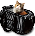 猫用キャリー 【猫壱】ポータブルキャリー ブラック 耐荷重6kg 猫を落ち着かせ、安全に運べるネット付 通院 災害 移動 キャリーバッグ 軽くて持ちやすいキャリ...