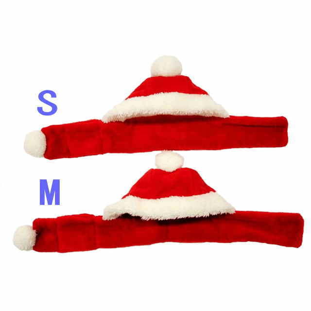 サンタ帽 P2 フード付マフラー クリスマス レッド さんた帽子 Christmas