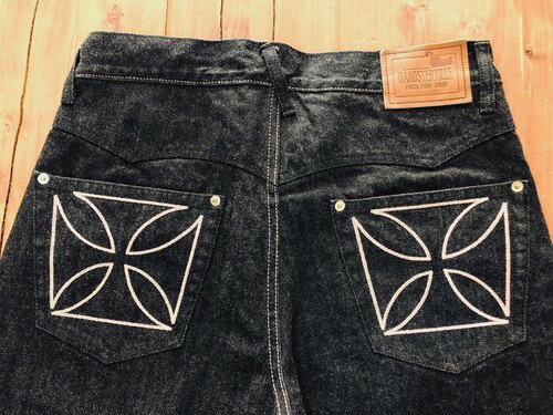 ギャングスタ—ビルTHUG - Denim Slim “IRONCROSS” (One Wash)デニム パンツ
